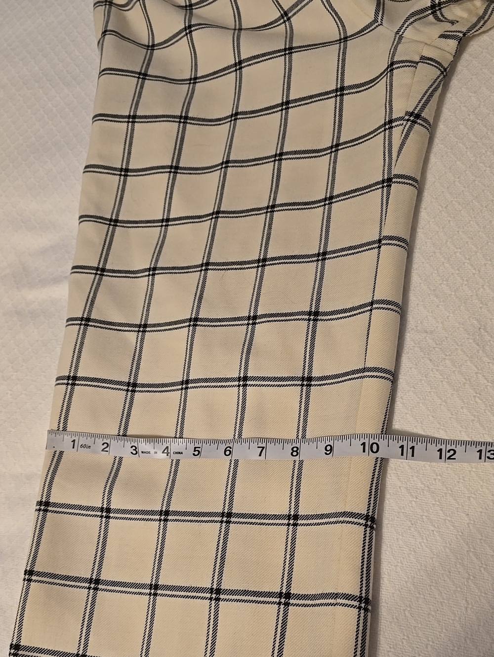 🐑Vnt  Pendleton Wool Windowpane Plaid Lined Pants Size 12 Made in USA - Picture 8 of 16